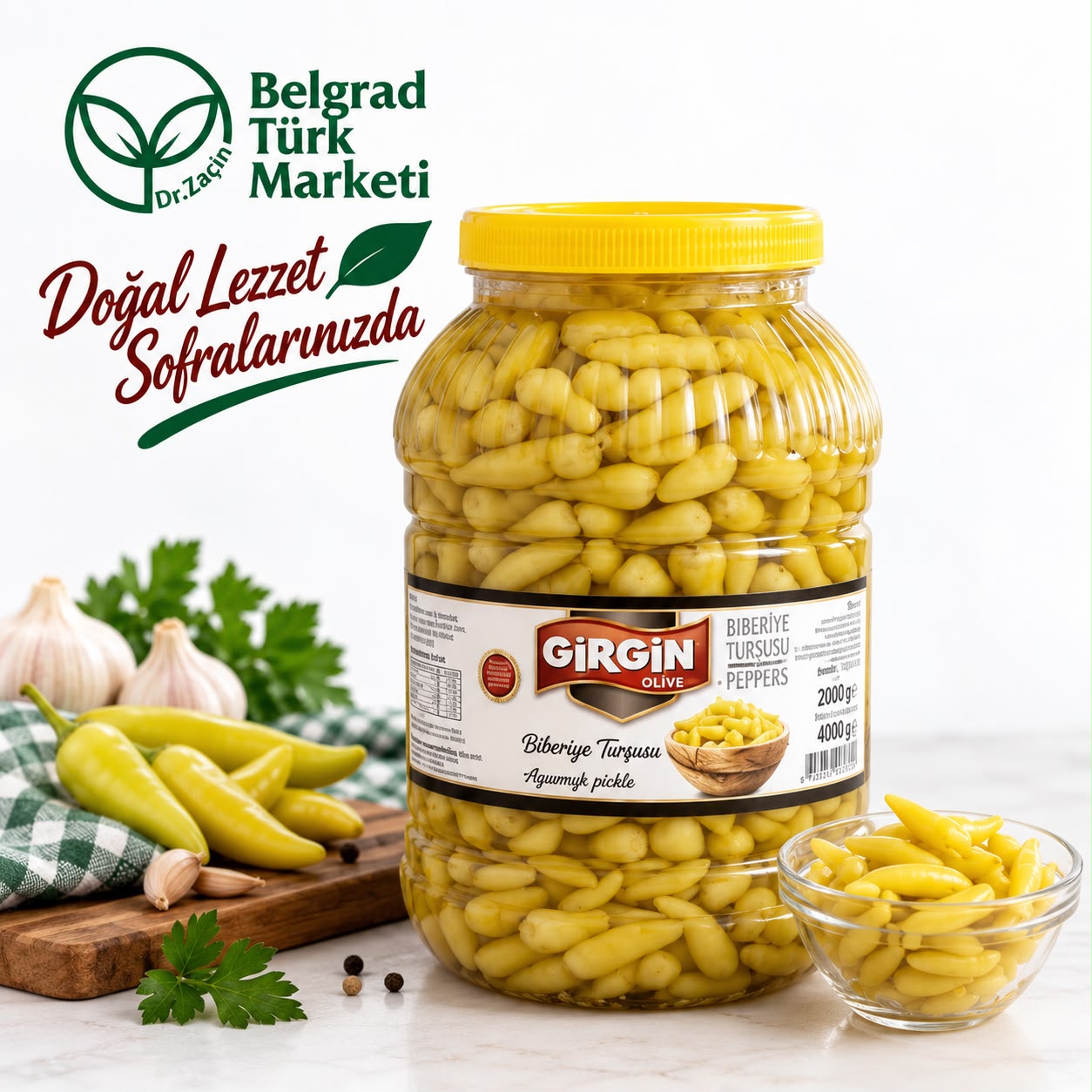 Girgin Biberiye Turşusu (Brüt 5 kg)