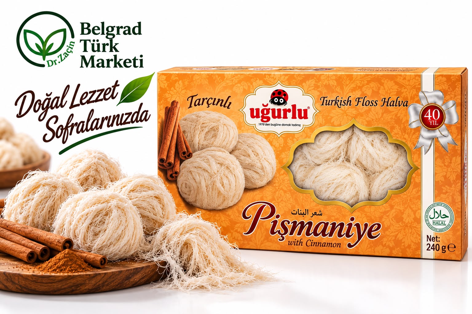Uğurlu Tarçınlı Pişmaniye 240 g
