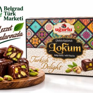 Uğurlu Çikolata Kaplı Antep Fıstıklı Lokum 240 g